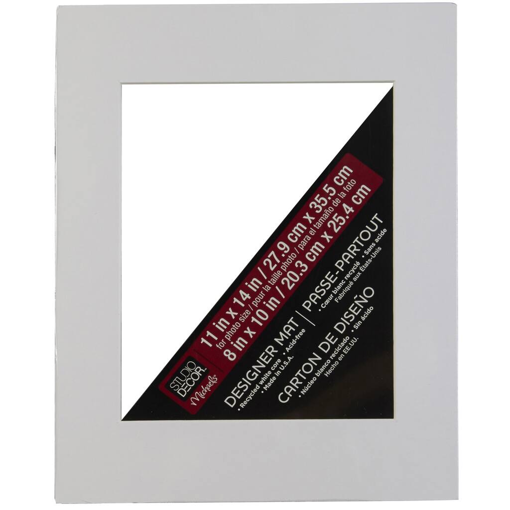 Studio Decor Pre Cut Single Mat 11 X 14 With 8 X 10 Opening